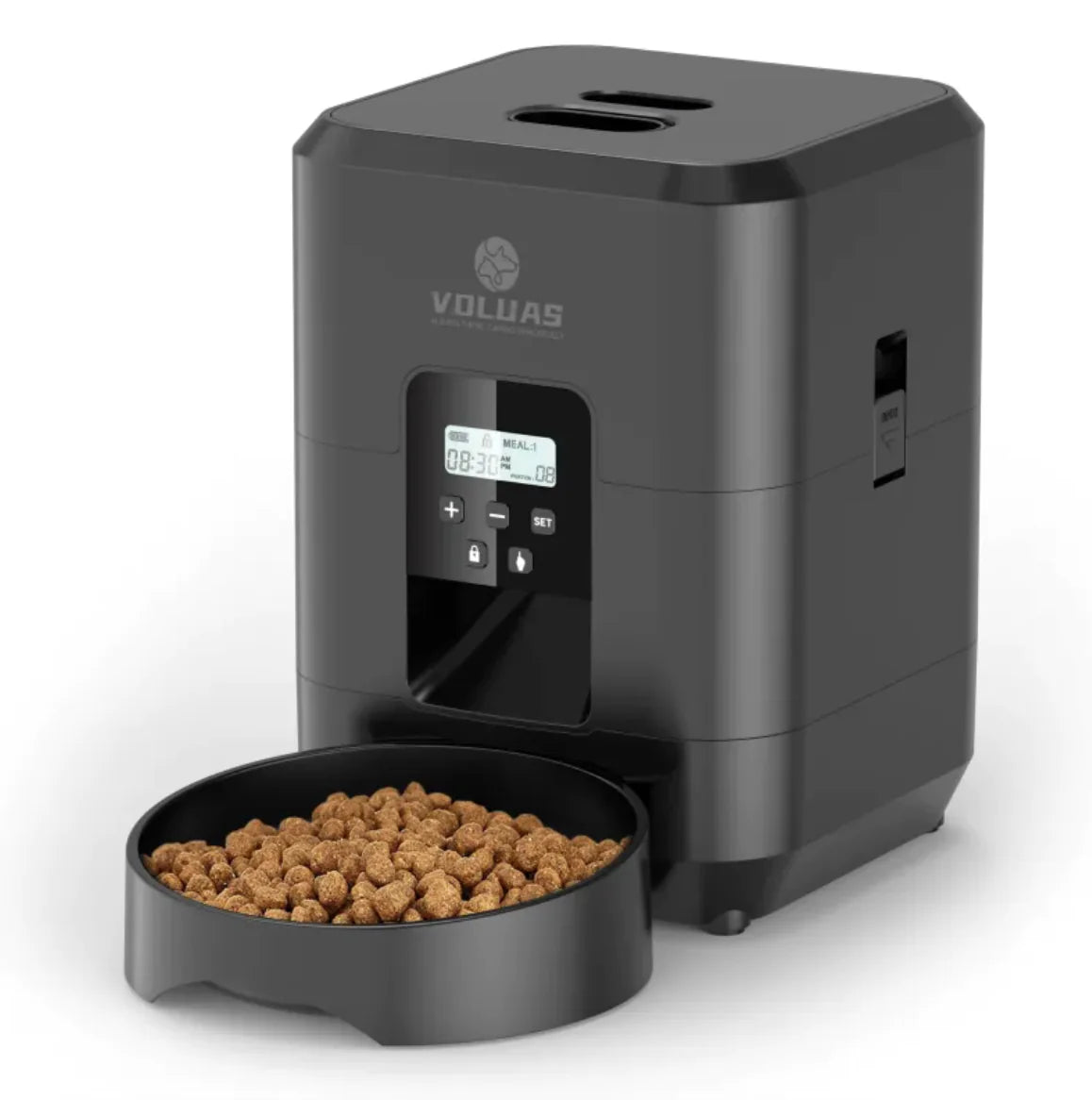 Smart Automatic Pet Feeder with App Control & Voice Recorder – Timed Meals, Portion Control for Dogs & Cats (5–6L)